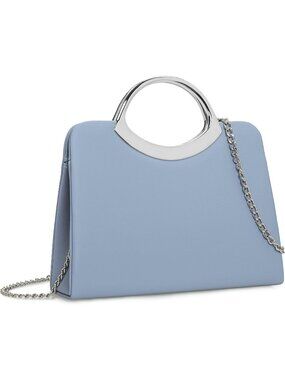 Women PowderBlue Small Dressy Clutch Purse For Elegant Party Wedding Evening Bag